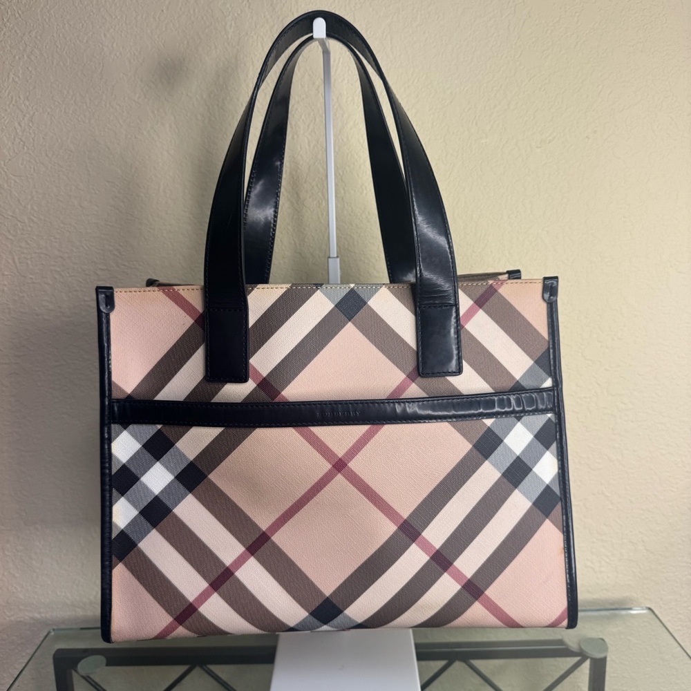 Burberry Black Nova Check PVC Tote